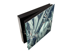 Key Cabinet Storage Box with Frameless Glass White Board KN16 Textures Series : Tropical wallpaper 2