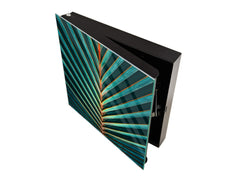 Decorative Key Box with Magnetic Glass Dry-Erase Board KN14 Nature series : Palm leaf