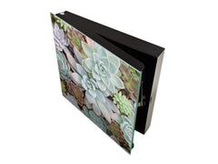 Decorative Key Box with Magnetic Glass Dry-Erase Board KN14 Nature series : Rock garden 2