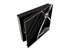 Decorative Key Box with Magnetic Glass Memo Board - Tempered Glass Wall Art - KN21 Abstract Concepts Series 1 : Hourglass in the Void