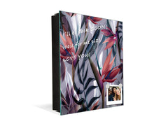 Key Cabinet Storage Box with Frameless Glass White Board KN16 Textures Series : Tropical wallpaper 3