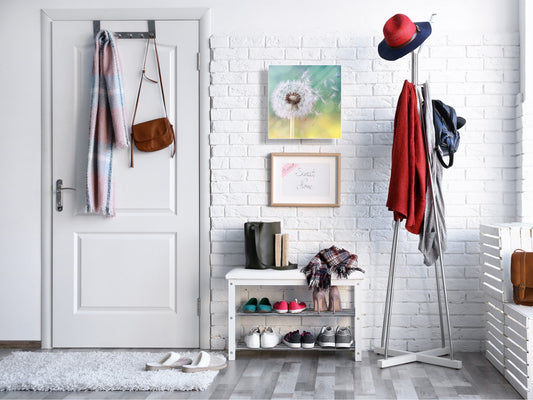 Decorative Key Box with Magnetic Glass Dry-Erase Board KN14 Nature series : Dandelion