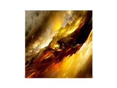 Wall Mounted Key Holder and Magnetic Dry-Erase Glass Board KN19  Miscellaneous Series : Colourful thunderstorm