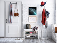 Wall Mounted Key Holder and Magnetic Dry-Erase Glass Board KN19  Miscellaneous Series : Feather water drops