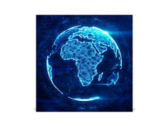 Wall Mounted Key Holder and Magnetic Dry-Erase Glass Board KN19  Miscellaneous Series : Digital globe 2