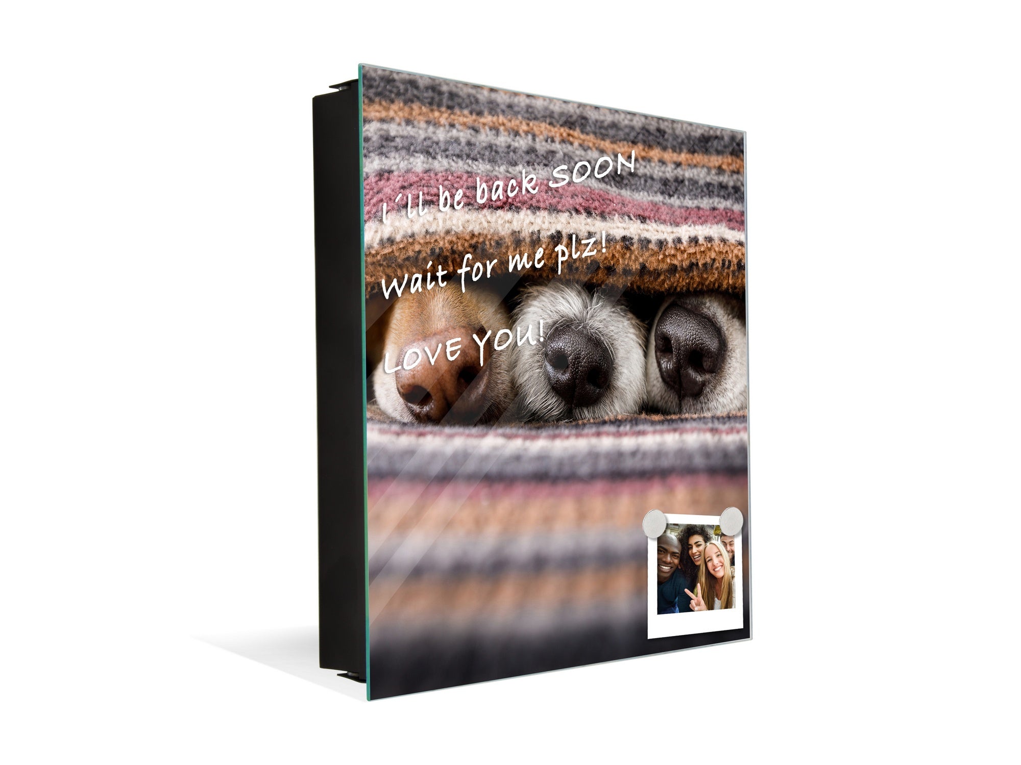 Decorative Key Organizer with Magnetic Surface Dry-Erase Board KN17 Animals Series : Sleeping dogs