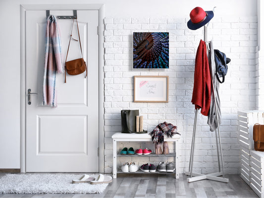 Wall Mounted Key Holder and Magnetic Dry-Erase Glass Board KN19  Miscellaneous Series : Colour fireworks