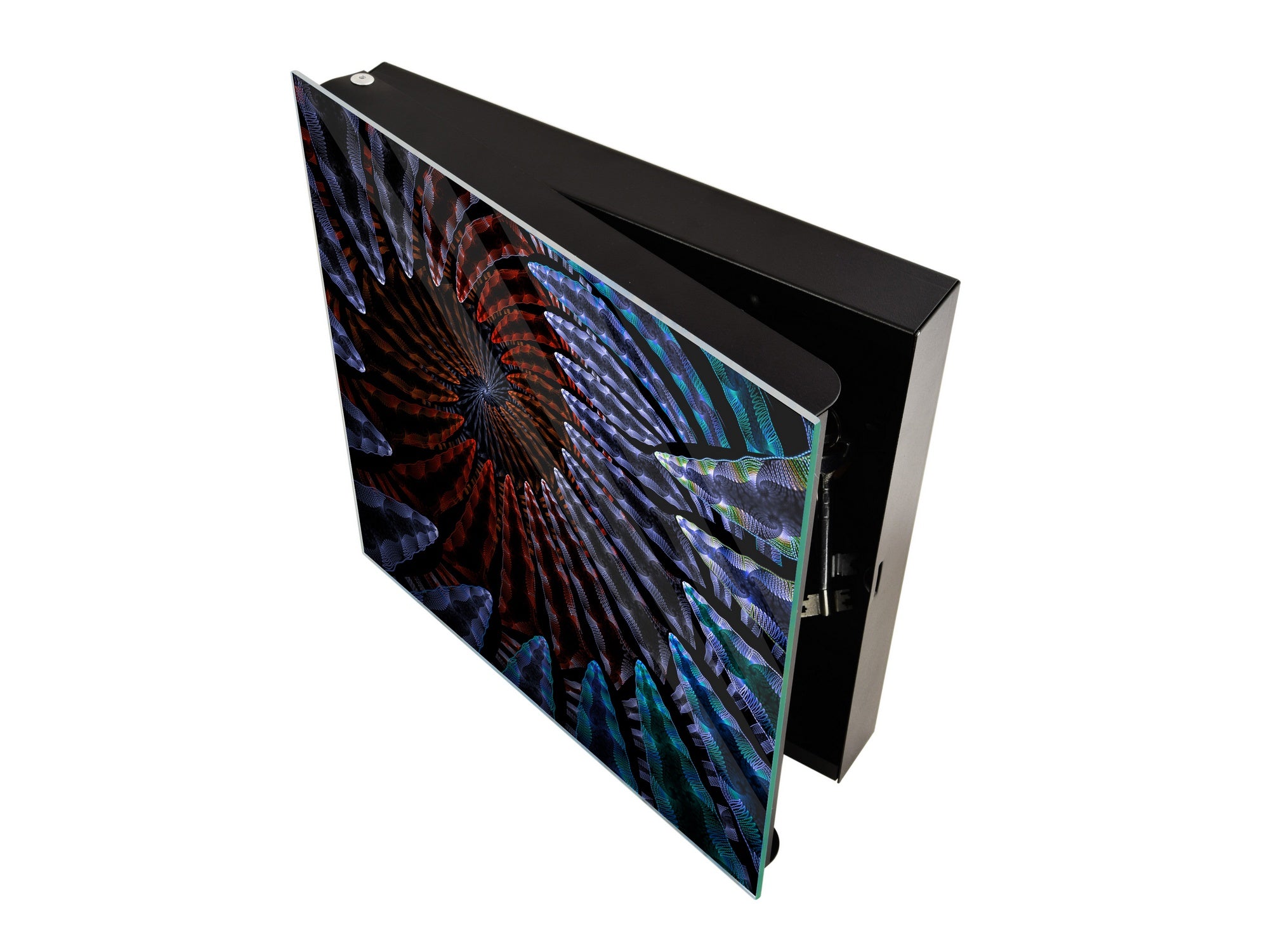 Wall Mounted Key Holder and Magnetic Dry-Erase Glass Board KN19  Miscellaneous Series : Colour fireworks