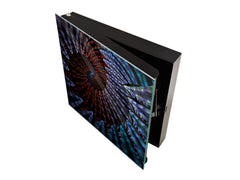 Wall Mounted Key Holder and Magnetic Dry-Erase Glass Board KN19  Miscellaneous Series : Colour fireworks