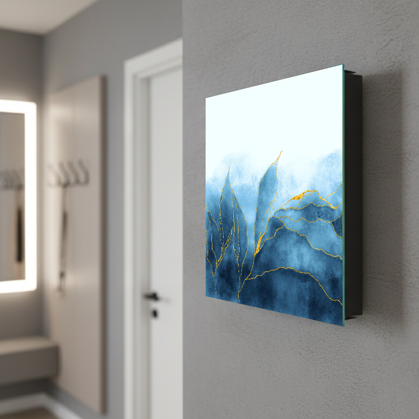 Petite armoire pour clés avec motif au choix K01 Lignes concentriques