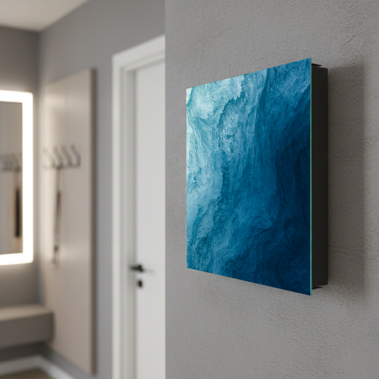 Petite armoire pour clés avec motif au choix K01 Lignes concentriques