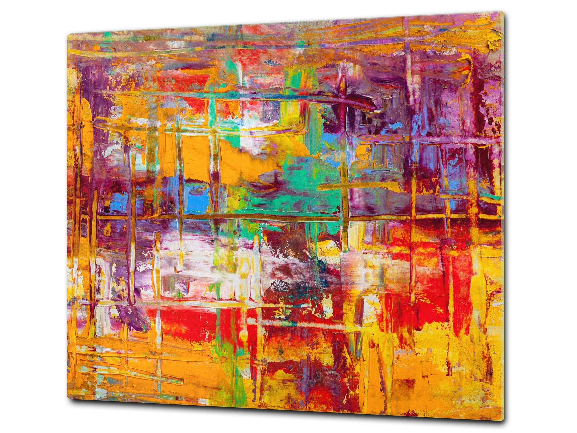 UNIQUE Tempered GLASS Kitchen Board –Scratch Resistant Glass Cutting Board – MEASURES: SINGLE: 60 x 52 cm (23,62” x 20,47”); DOUBLE: 30 x 52 cm (11,81” x 20,47”); D35 Art Series : Abstract art background 2