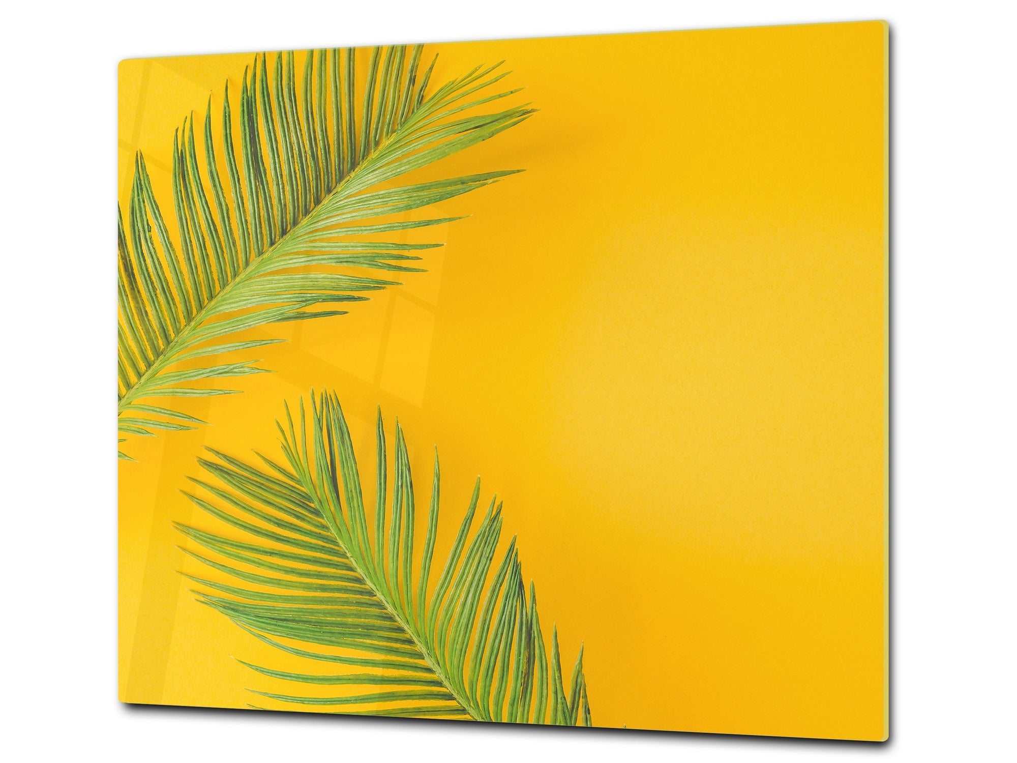 Tempered GLASS Cutting Board – Worktop saver and Pastry Board –- Glass Kitchen Board; MEASURES: SINGLE: 60 x 52 cm (23,62” x 20,47”); DOUBLE: 30 x 52 cm (11,81” x 20,47”); D34 Nature Series: Yellow leaves