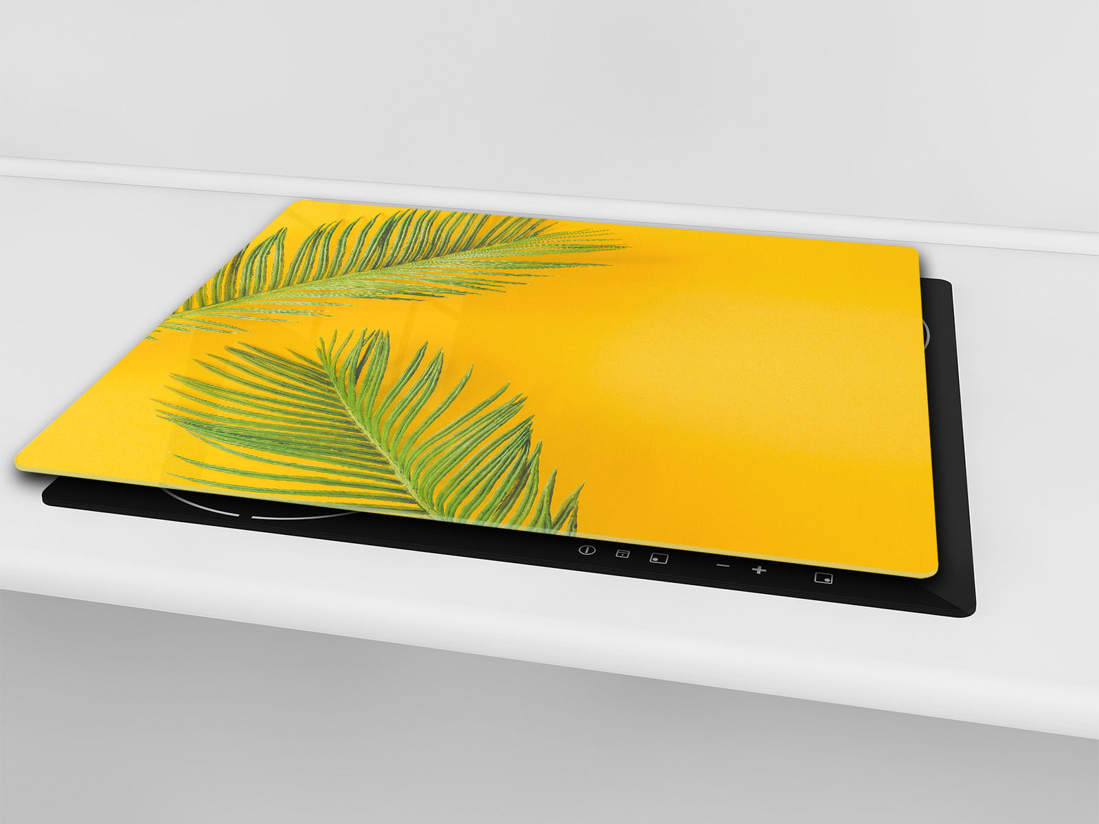 Tempered GLASS Cutting Board – Worktop saver and Pastry Board –- Glass Kitchen Board; MEASURES: SINGLE: 60 x 52 cm (23,62” x 20,47”); DOUBLE: 30 x 52 cm (11,81” x 20,47”); D34 Nature Series: Yellow leaves