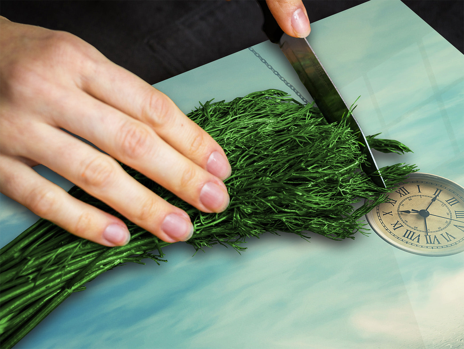 Tabla de cortar - Cubierta de la placa de inducción D04 Serie Bebidas: Cerezas 7