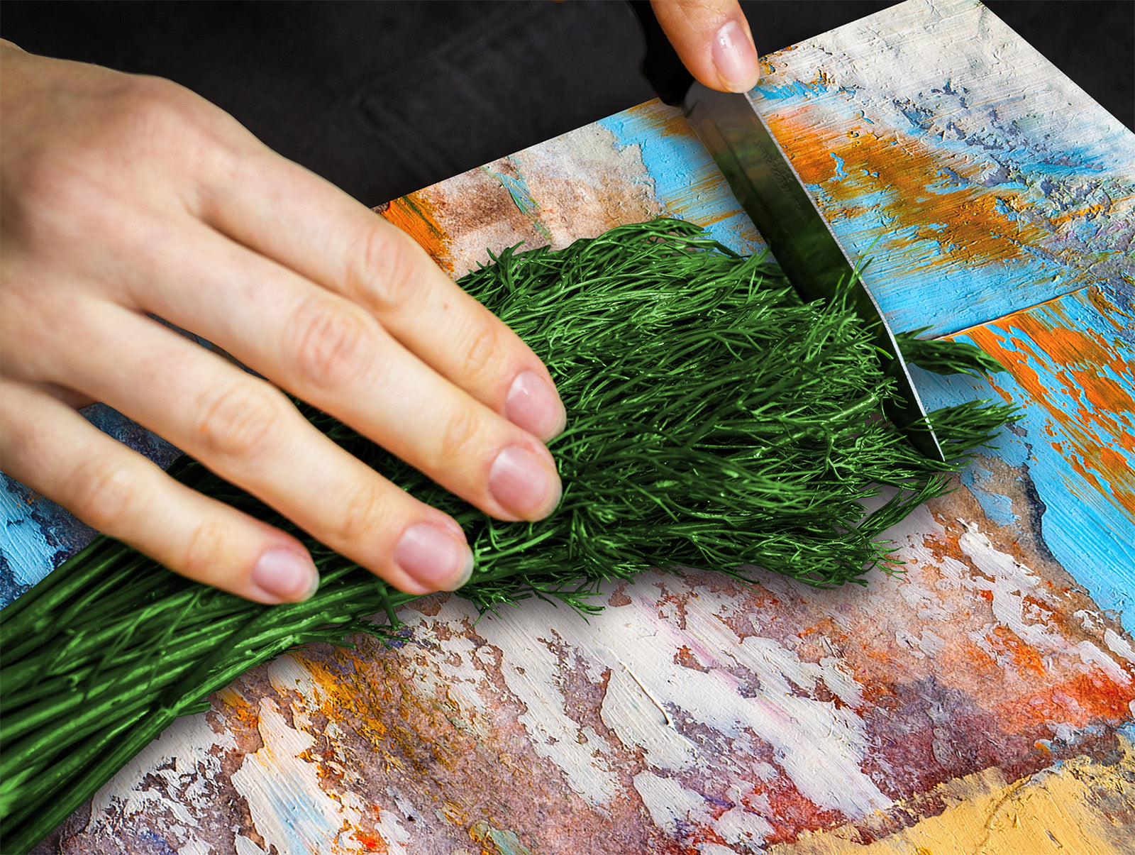 Tabla de cortar - Cubierta de la placa de inducción D04 Serie Bebidas: Cerezas 7