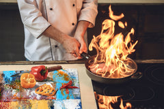 Tabla de cortar - Cubierta de la placa de inducción D04 Serie Bebidas: Cerezas 7