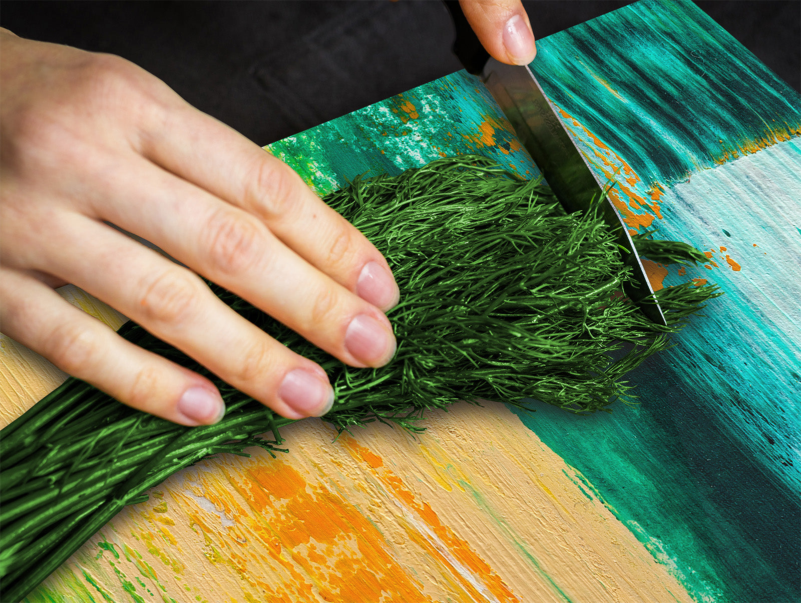 Tabla de cortar - Cubierta de la placa de inducción D04 Serie Bebidas: Cerezas 7