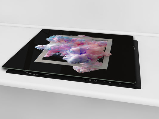 UNIQUE Tempered GLASS Kitchen Board –Scratch Resistant Glass Cutting Board – MEASURES: SINGLE: 60 x 52 cm (23,62” x 20,47”); DOUBLE: 30 x 52 cm (11,81” x 20,47”); D35 Art Series : Minimal luxury 2