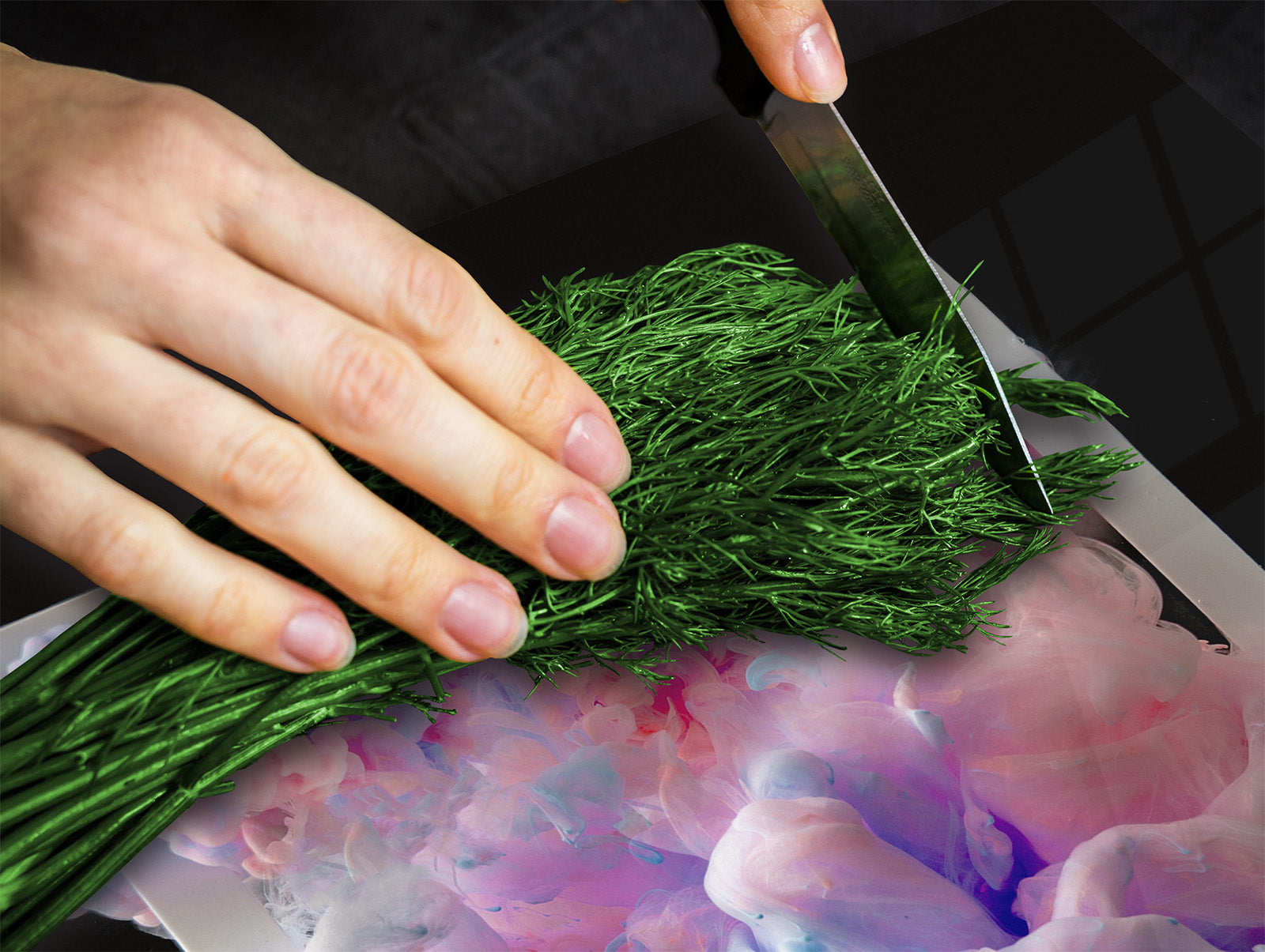 Schneidbrett aus Hartglas und schützende Arbeitsoberfläche D04 Drinks Series: Cherries 7