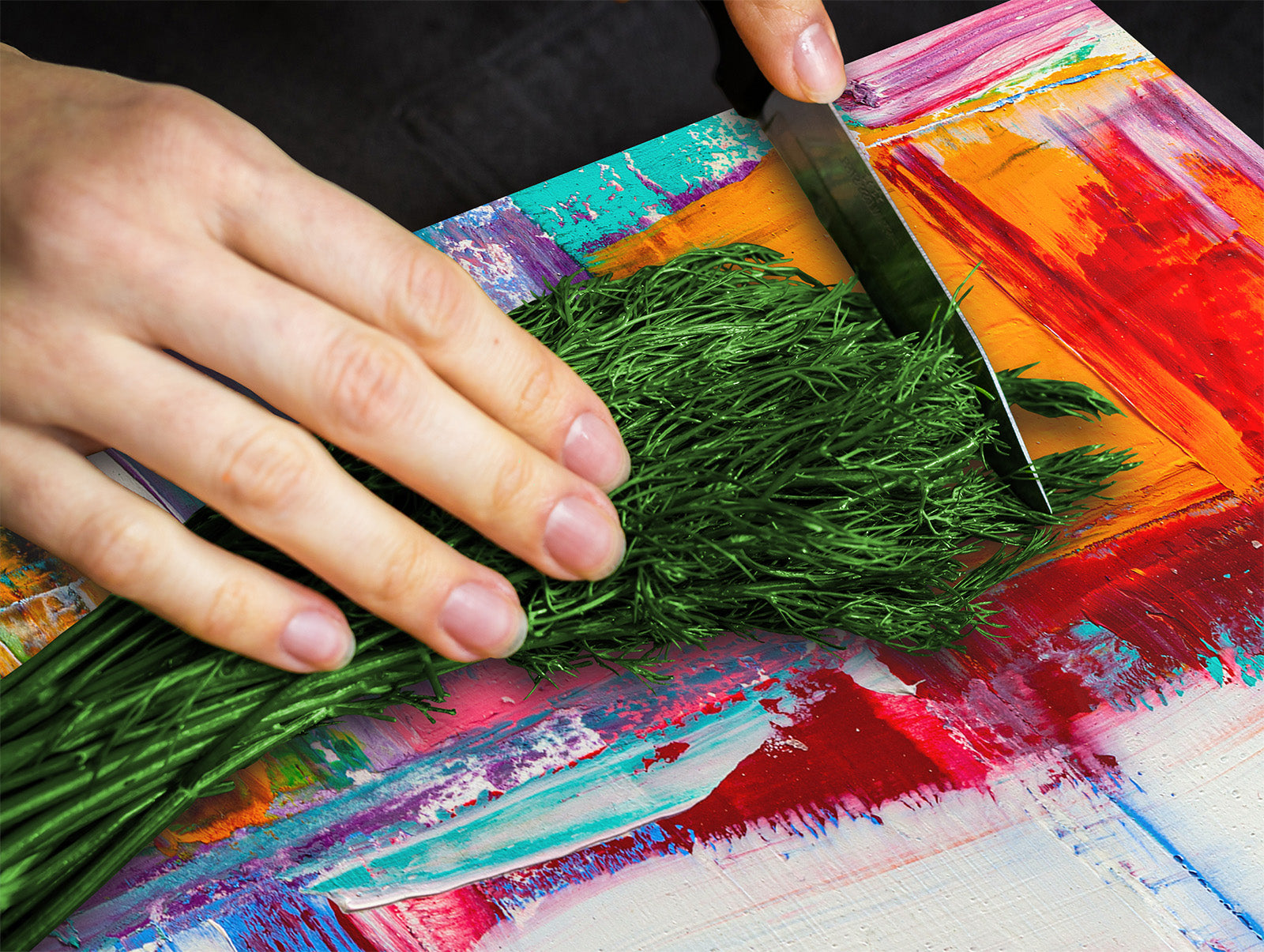 Tabla de cortar - Cubierta de la placa de inducción D04 Serie Bebidas: Cerezas 7