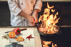 Tempered Glass Multi-Function Board: Cooktop Cover, Pastry and Hot Pot Stand and Worktop Saver – MEASURES: SINGLE: 60 x 52 cm; DOUBLE: 2 x 30 x 52 cm; D43 Abstract Concepts Series 2 : An Illusion of Freedom