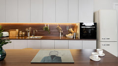 Tempered Glass Multi-Function Board: Cooktop Cover, Pastry and Hot Pot Stand and Worktop Saver – MEASURES: SINGLE: 60 x 52 cm; DOUBLE: 2 x 30 x 52 cm; D43 Abstract Concepts Series 2 : An Illusion of Freedom