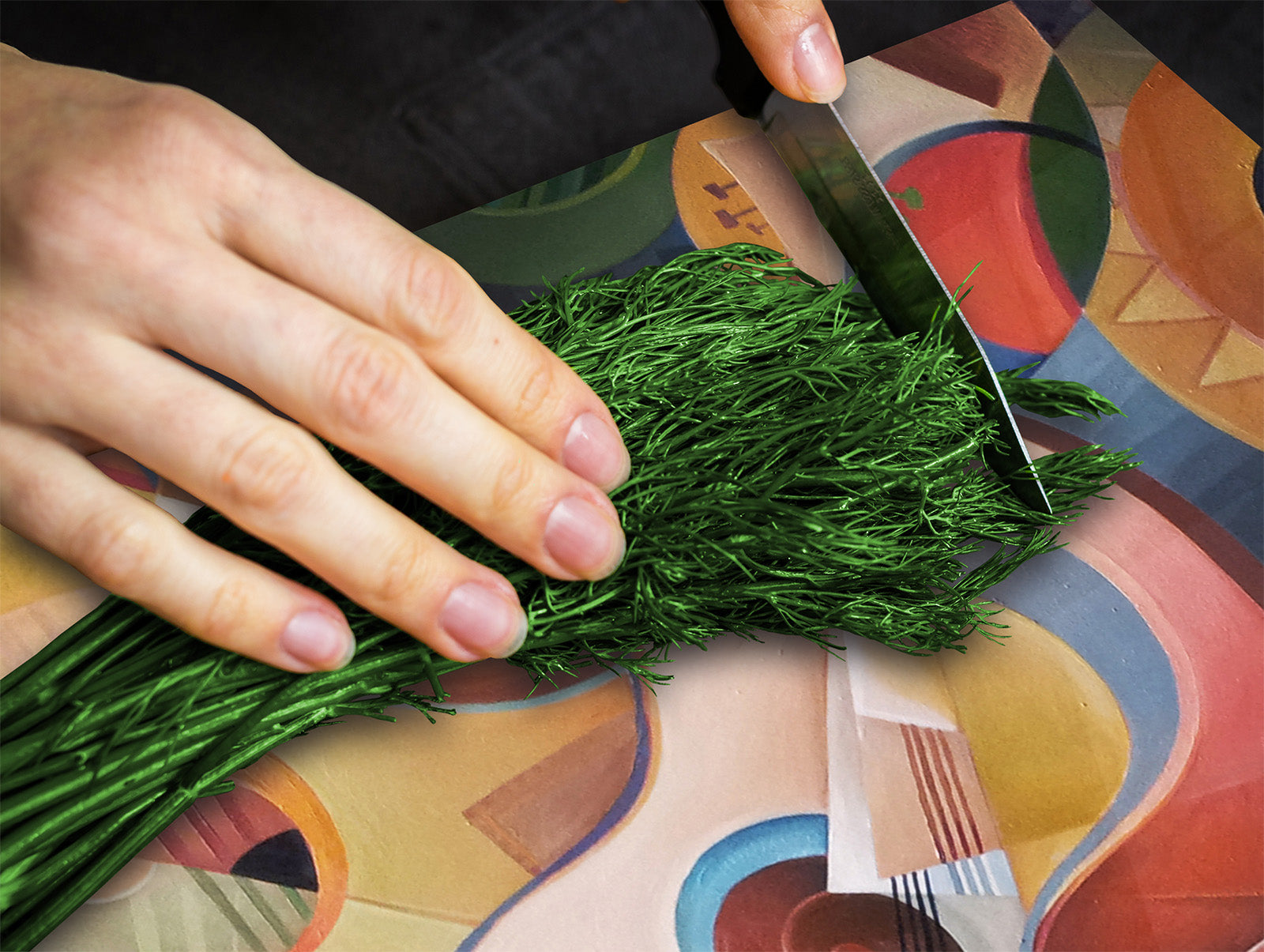 Schneidbrett aus Hartglas und schützende Arbeitsoberfläche D04 Drinks Series: Cherries 7