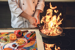 Schneidbrett aus Hartglas und schützende Arbeitsoberfläche D04 Drinks Series: Cherries 7