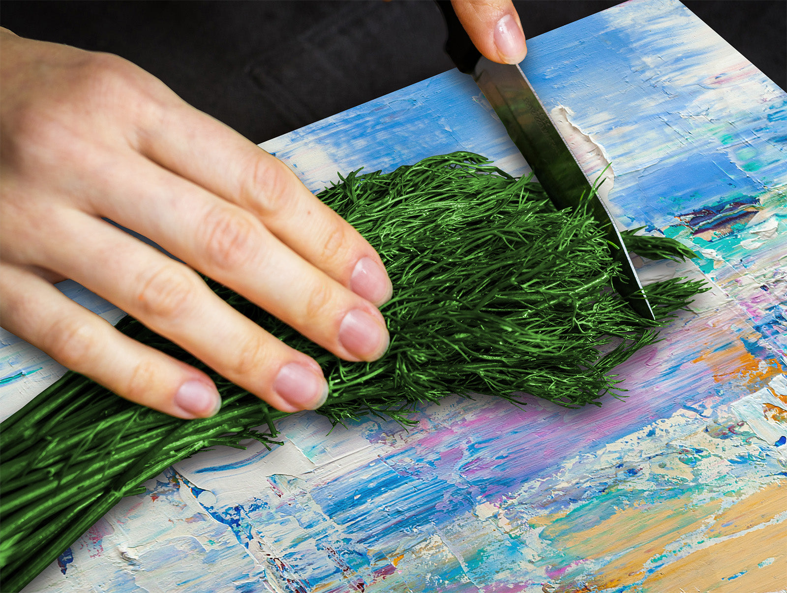 UNIQUE Tempered GLASS Kitchen Board –Scratch Resistant Glass Cutting Board – MEASURES: SINGLE: 60 x 52 cm (23,62” x 20,47”); DOUBLE: 30 x 52 cm (11,81” x 20,47”); D35 Art Series : Abstract art background 6