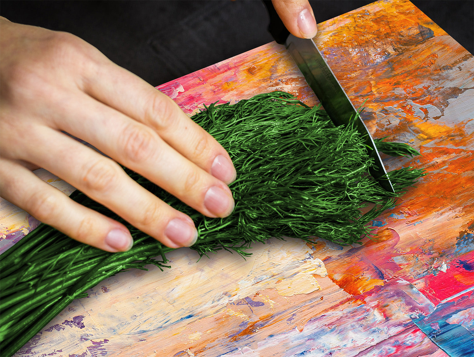 UNIQUE Tempered GLASS Kitchen Board –Scratch Resistant Glass Cutting Board – MEASURES: SINGLE: 60 x 52 cm (23,62” x 20,47”); DOUBLE: 30 x 52 cm (11,81” x 20,47”); D35 Art Series : Abstract art background 7