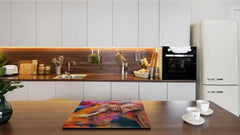 Schneidbrett aus Hartglas und schützende Arbeitsoberfläche D04 Drinks Series: Cherries 7