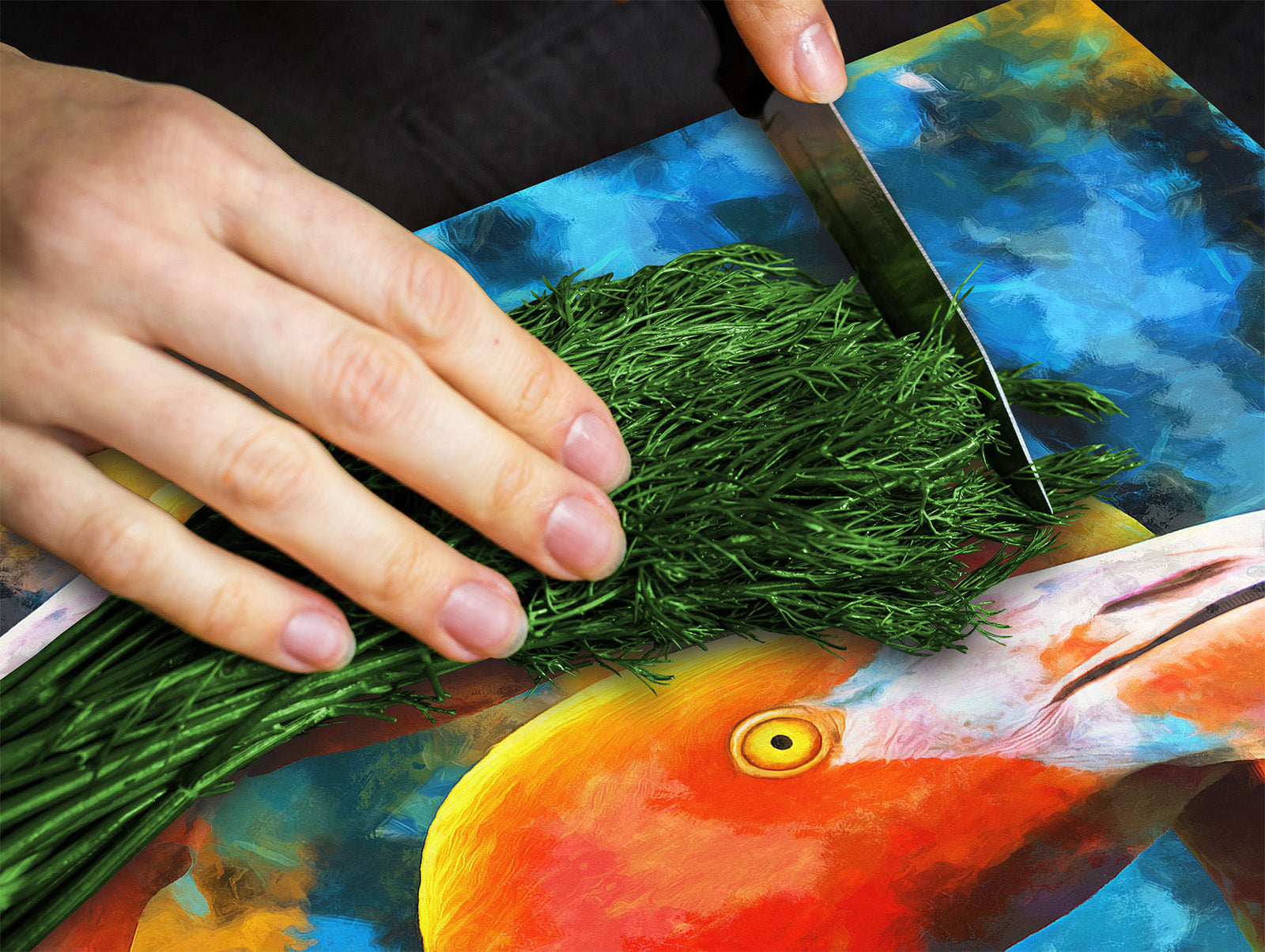 Induction Cooktop Cover Kitchen Board – Impact Resistant Glass Pastry Board; MEASURES: SINGLE: 60 x 52 cm (23,62” x 20,47”); DOUBLE: 30 x 52 cm (11,81” x 20,47”); D37 Animals Series : Colourful flamingos