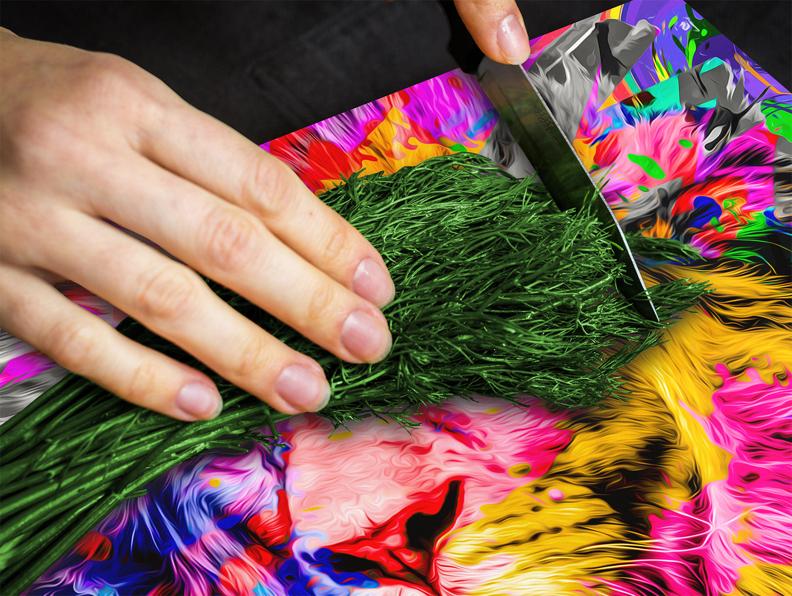 Induction Cooktop Cover Kitchen Board – Impact Resistant Glass Pastry Board; MEASURES: SINGLE: 60 x 52 cm (23,62” x 20,47”); DOUBLE: 30 x 52 cm (11,81” x 20,47”); D37 Animals Series : Colourful lion