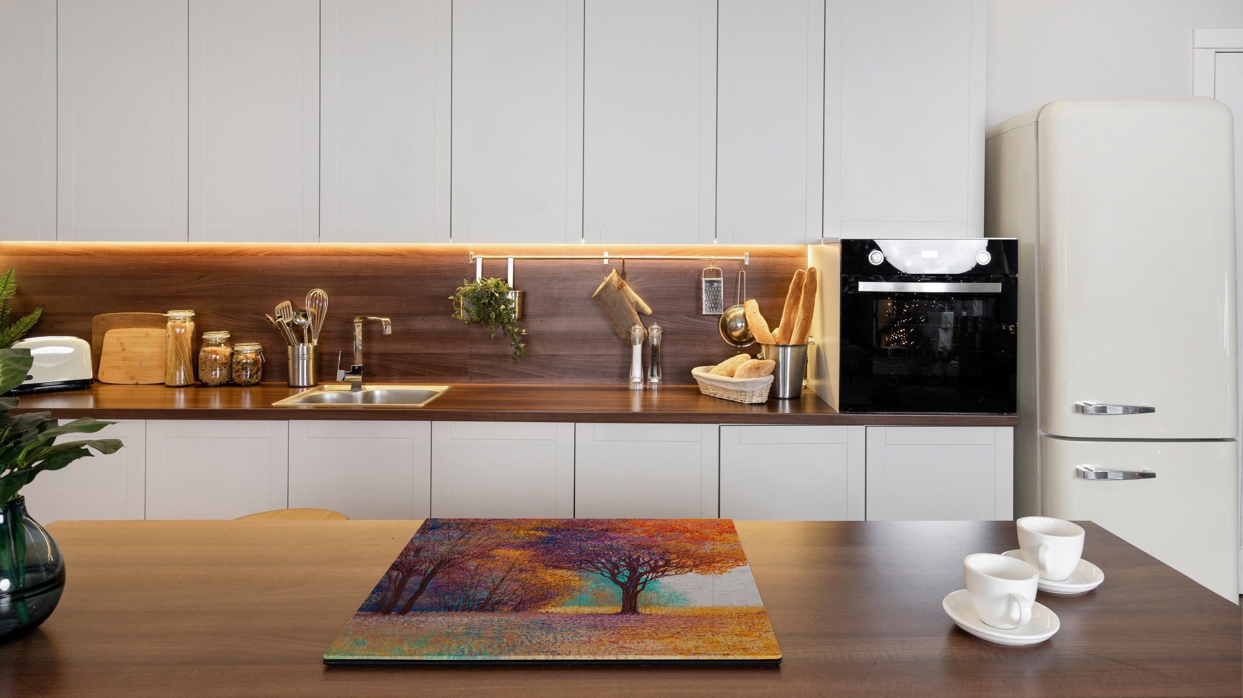 Tabla de cortar - Cubierta de la placa de inducción D04 Serie Bebidas: Cerezas 7