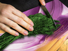 UNIQUE Tempered GLASS Kitchen Board –Scratch Resistant Glass Cutting Board – MEASURES: SINGLE: 60 x 52 cm (23,62” x 20,47”); DOUBLE: 30 x 52 cm (11,81” x 20,47”); D35 Art Series : Liquid colours 4