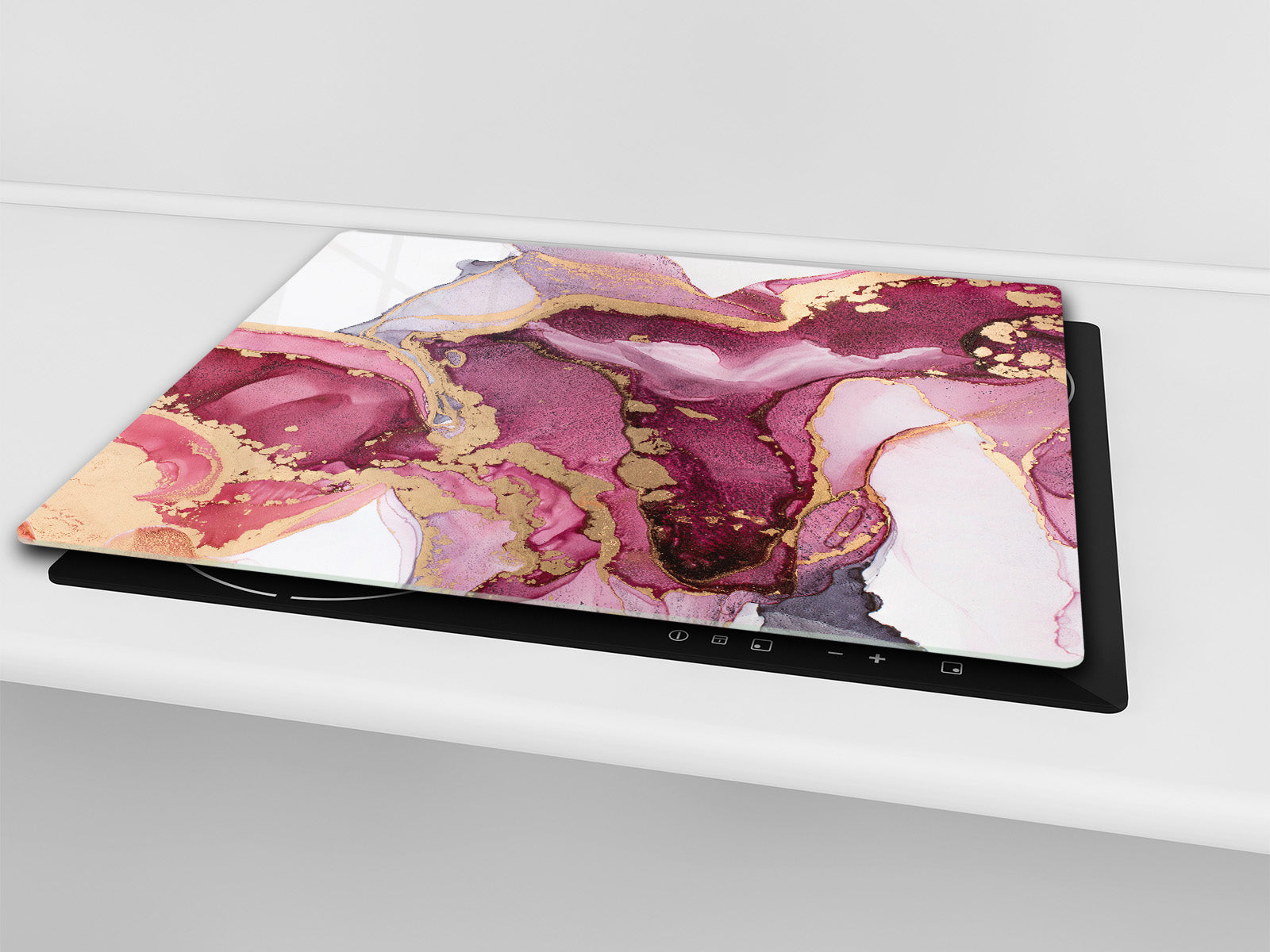 UNIQUE Tempered GLASS Kitchen Board –Scratch Resistant Glass Cutting Board – MEASURES: SINGLE: 60 x 52 cm (23,62” x 20,47”); DOUBLE: 30 x 52 cm (11,81” x 20,47”); D35 Art Series : Liquid colours 5