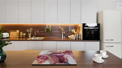 UNIQUE Tempered GLASS Kitchen Board –Scratch Resistant Glass Cutting Board – MEASURES: SINGLE: 60 x 52 cm (23,62” x 20,47”); DOUBLE: 30 x 52 cm (11,81” x 20,47”); D35 Art Series : Liquid colours 5