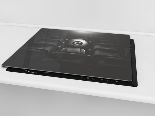 Versatile Tempered Glass Worktop Saver and Induction Cooktop Cover – Durable and Scratch-Resistant – MEASURES: SINGLE: 60 x 52 cm; DOUBLE: 2 x 30 x 52 cm; D41 Abstract Concepts Series 1 : Surreal Eye in the Audience