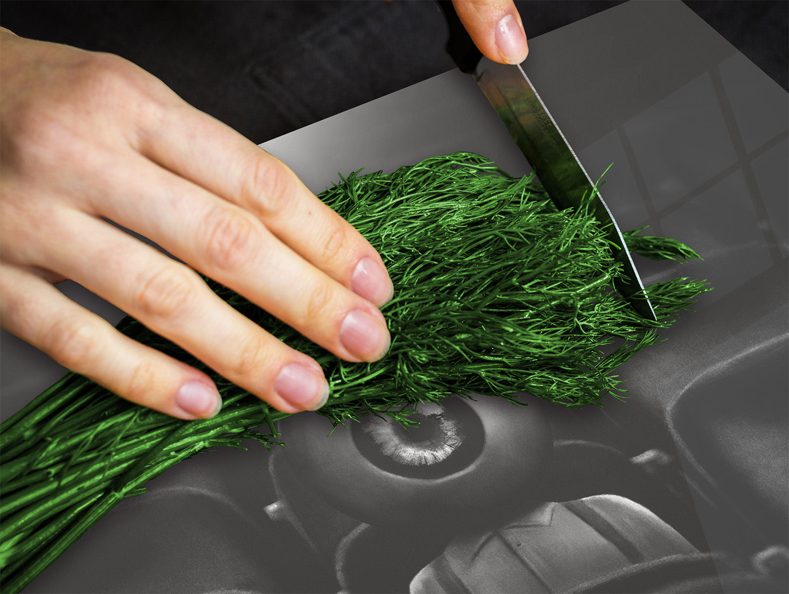 Tabla de cortar - Cubierta de la placa de inducción D04 Serie Bebidas: Cerezas 7