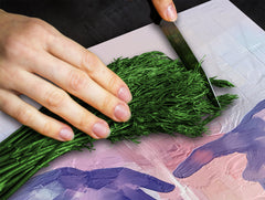 Tempered Glass Multi-Function Board: Cooktop Cover, Pastry and Hot Pot Stand and Worktop Saver – MEASURES: SINGLE: 60 x 52 cm; DOUBLE: 2 x 30 x 52 cm; D43 Abstract Concepts Series 2 : Hands of Creation