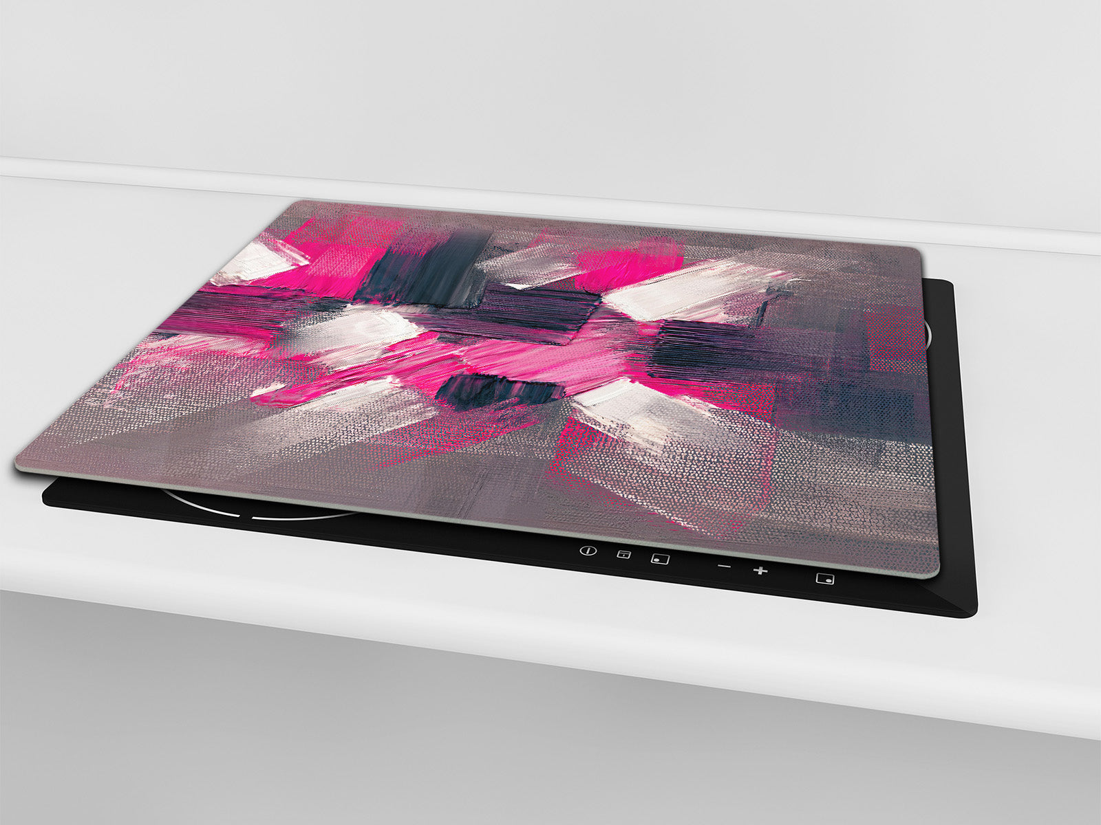 Tempered Glass Multi-Function Board: Cooktop Cover, Pastry and Hot Pot Stand and Worktop Saver – MEASURES: SINGLE: 60 x 52 cm; DOUBLE: 2 x 30 x 52 cm; D43 Abstract Concepts Series 2 : Modern Disarray