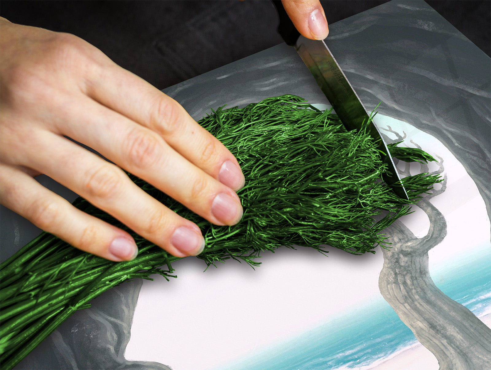 Tempered Glass Multi-Function Board: Cooktop Cover, Pastry and Hot Pot Stand and Worktop Saver – MEASURES: SINGLE: 60 x 52 cm; DOUBLE: 2 x 30 x 52 cm; D43 Abstract Concepts Series 2 : Path to Enlightenment