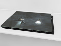 Tempered Glass Multi-Function Board: Cooktop Cover, Pastry and Hot Pot Stand and Worktop Saver – MEASURES: SINGLE: 60 x 52 cm; DOUBLE: 2 x 30 x 52 cm; D43 Abstract Concepts Series 2 : Fishing new ideas