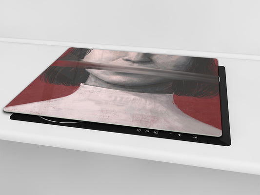 Versatile Tempered Glass Worktop Saver and Induction Cooktop Cover – Durable and Scratch-Resistant – MEASURES: SINGLE: 60 x 52 cm; DOUBLE: 2 x 30 x 52 cm; D41 Abstract Concepts Series 1 : Conceptual Expression