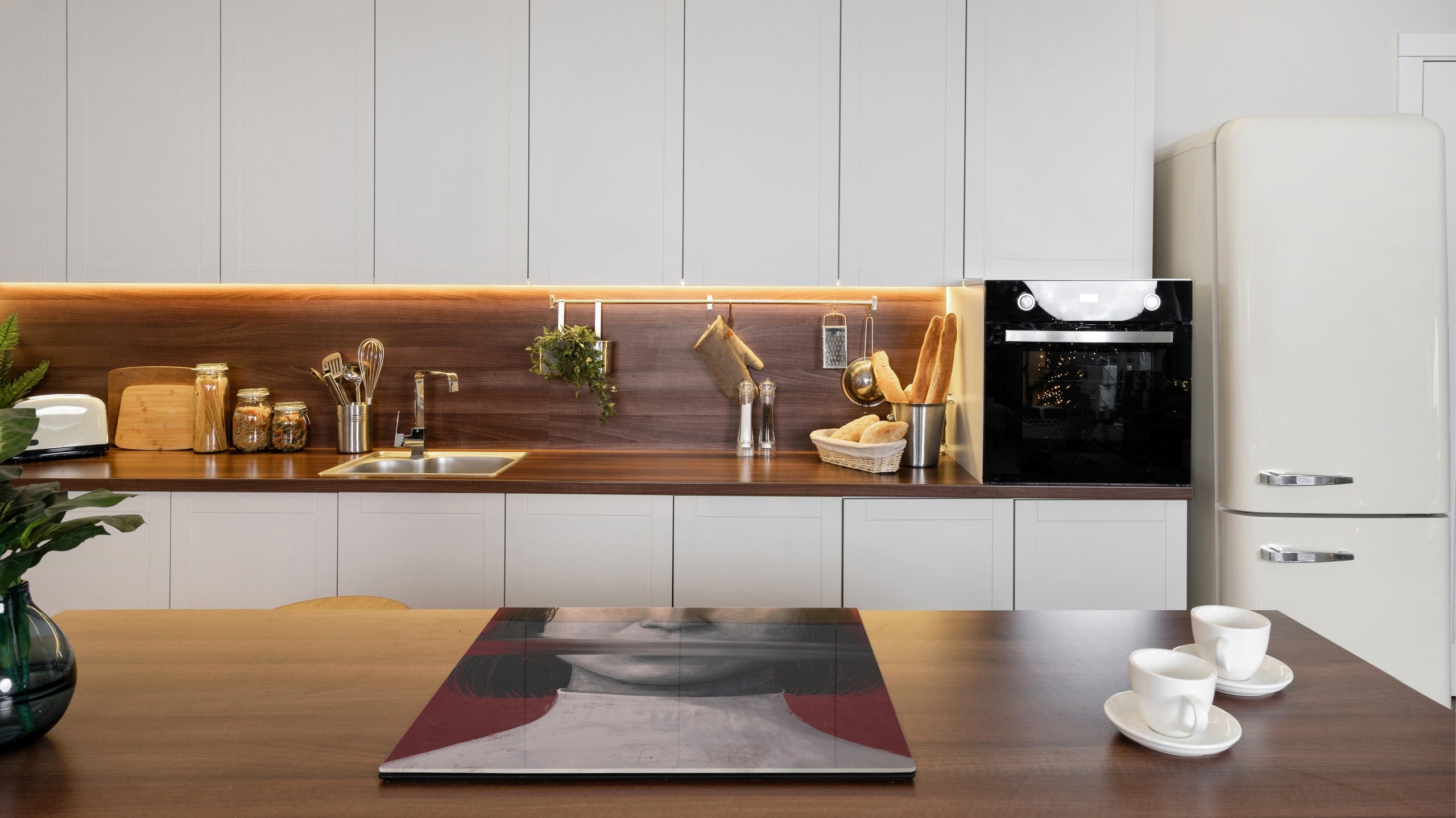 Tabla de cortar - Cubierta de la placa de inducción D04 Serie Bebidas: Cerezas 7