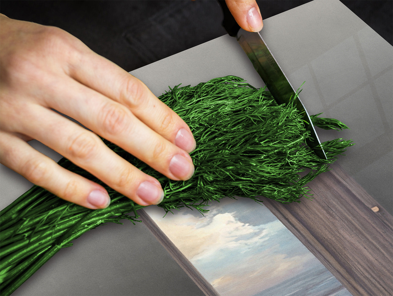 Tempered Glass Multi-Function Board: Cooktop Cover, Pastry and Hot Pot Stand and Worktop Saver – MEASURES: SINGLE: 60 x 52 cm; DOUBLE: 2 x 30 x 52 cm; D43 Abstract Concepts Series 2 : Entrance to the World of Dreams