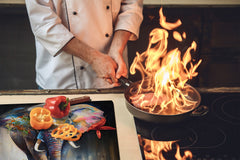 Tabla de cortar - Cubierta de la placa de inducción D04 Serie Bebidas: Cerezas 7