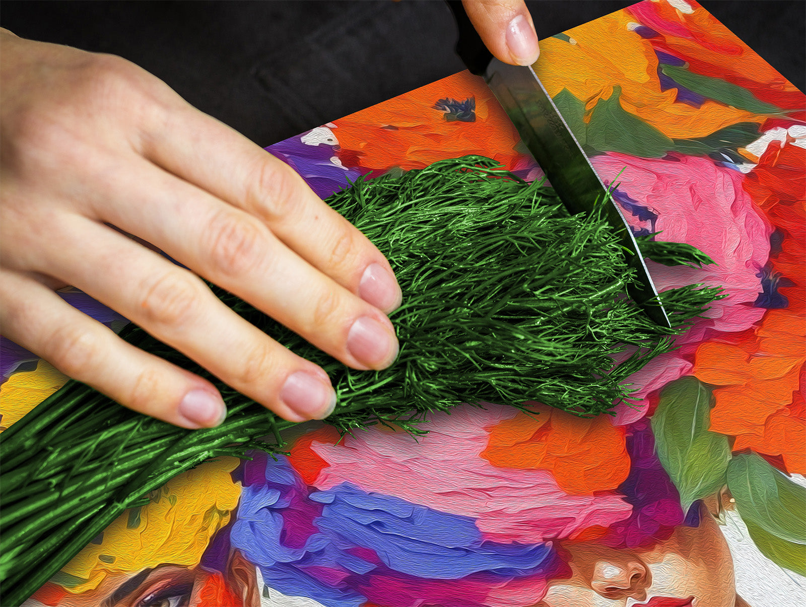 Tabla de cortar - Cubierta de la placa de inducción D04 Serie Bebidas: Cerezas 7