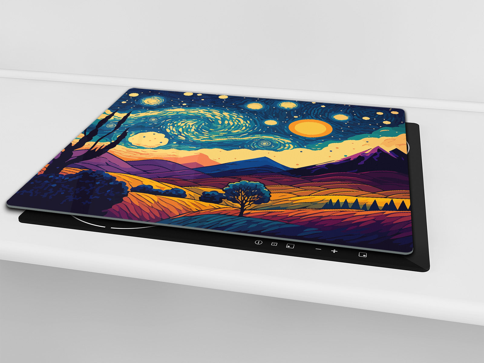 Tabla de cortar - Cubierta de la placa de inducción D04 Serie Bebidas: Cerezas 7